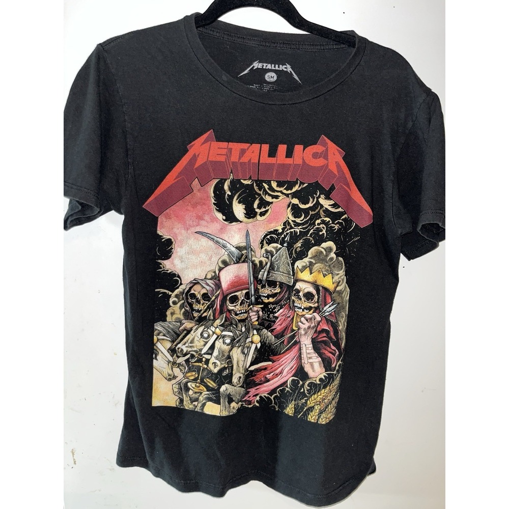 Vintage Metallica Tshirt Mens M Four Horsemen Band Pushead Concert Y2K Skater